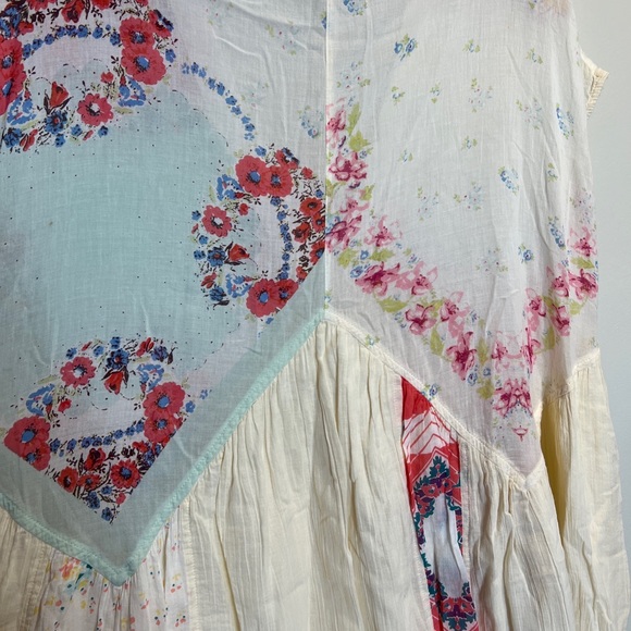 Free People Mended with Scarves Pieced Mixed Printed Colorful Mini Dress - Picture 7 of 9